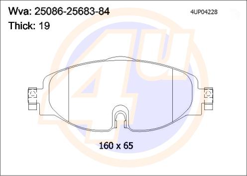 4U 4UP04228 - Brake Pad Set, disc brake car-mod.net
