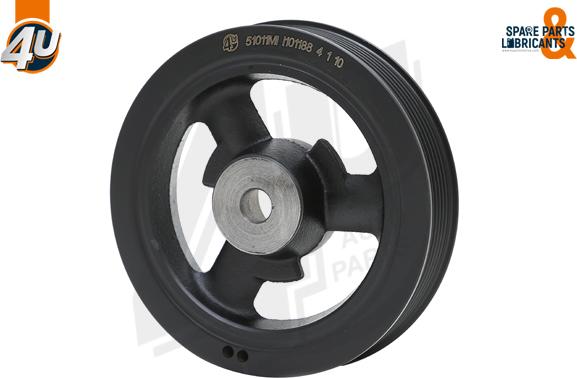 4U Autoparts 51011MI - Belt Pulley, crankshaft car-mod.net