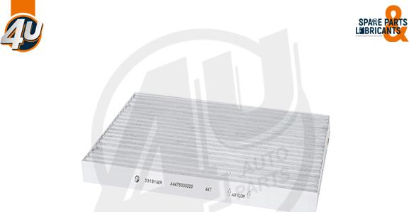 4U Autoparts 33191MR - Filter, interior air car-mod.net