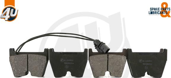 4U Autoparts 22495VV - Brake Pad Set, disc brake car-mod.net
