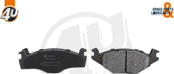 4U Autoparts 22496VV - Brake Pad Set, disc brake car-mod.net