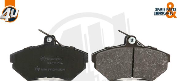 4U Autoparts 22498VV - Brake Pad Set, disc brake car-mod.net