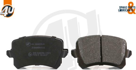 4U Autoparts 22493VV - Brake Pad Set, disc brake car-mod.net
