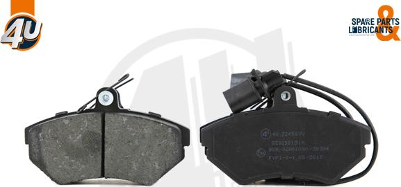 4U Autoparts 22450VV - Brake Pad Set, disc brake car-mod.net