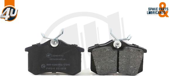 4U Autoparts 22484VV - Brake Pad Set, disc brake car-mod.net