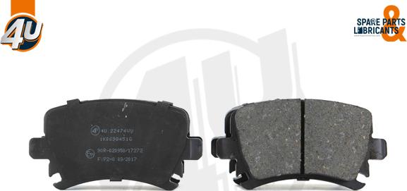 4U Autoparts 22474VV - Brake Pad Set, disc brake car-mod.net
