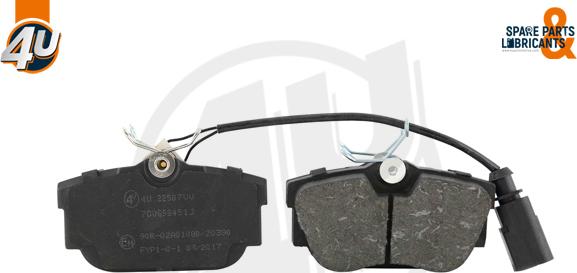 4U Autoparts 22507VV - Brake Pad Set, disc brake car-mod.net