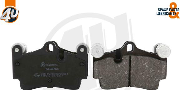 4U Autoparts 22519VV - Brake Pad Set, disc brake car-mod.net