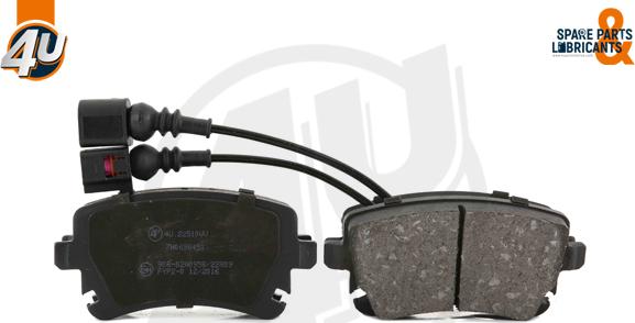 4U Autoparts 22510VV - Brake Pad Set, disc brake car-mod.net