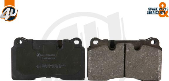 4U Autoparts 22518VV - Brake Pad Set, disc brake car-mod.net