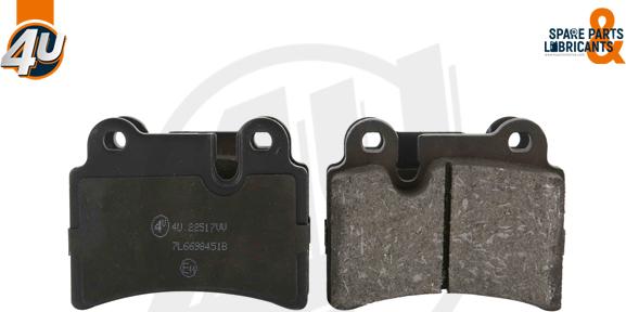 4U Autoparts 22517VV - Brake Pad Set, disc brake car-mod.net