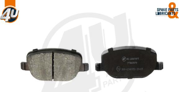 4U Autoparts 22670FT - Brake Pad Set, disc brake car-mod.net