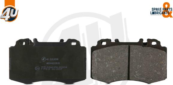 4U Autoparts 22095MR - Brake Pad Set, disc brake car-mod.net