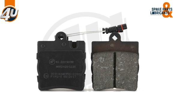 4U Autoparts 22090MR - Brake Pad Set, disc brake car-mod.net