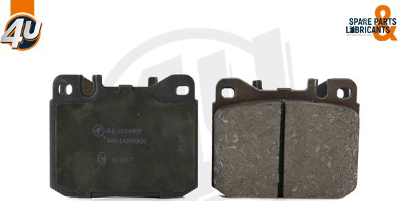 4U Autoparts 22049MR - Brake Pad Set, disc brake car-mod.net