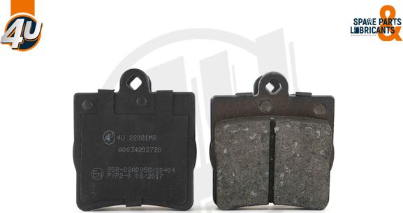 4U Autoparts 22081MR - Brake Pad Set, disc brake car-mod.net