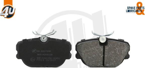 4U Autoparts 22078MR - Brake Pad Set, disc brake car-mod.net