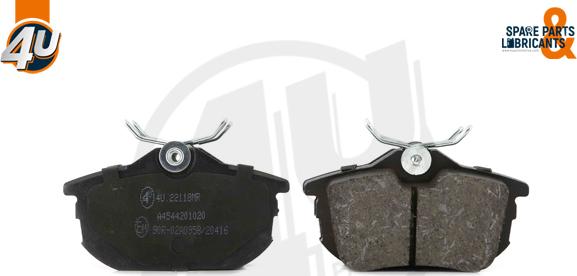 4U Autoparts 22118MR - Brake Pad Set, disc brake car-mod.net