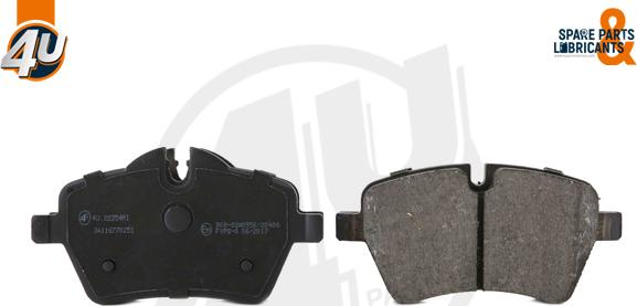 4U Autoparts 22354MI - Brake Pad Set, disc brake car-mod.net