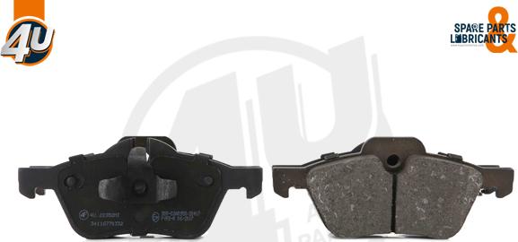 4U Autoparts 22352MI - Brake Pad Set, disc brake car-mod.net