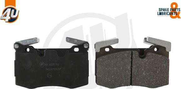 4U Autoparts 22357MI - Brake Pad Set, disc brake car-mod.net