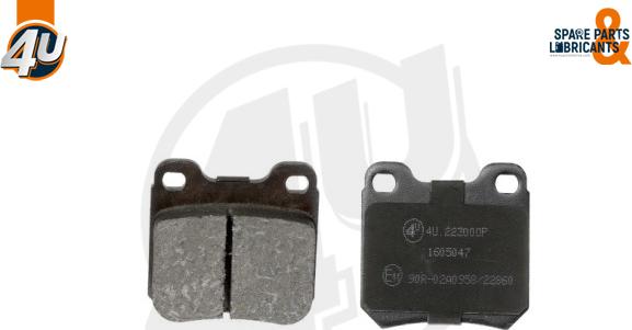 4U Autoparts 22300OP - Brake Pad Set, disc brake car-mod.net
