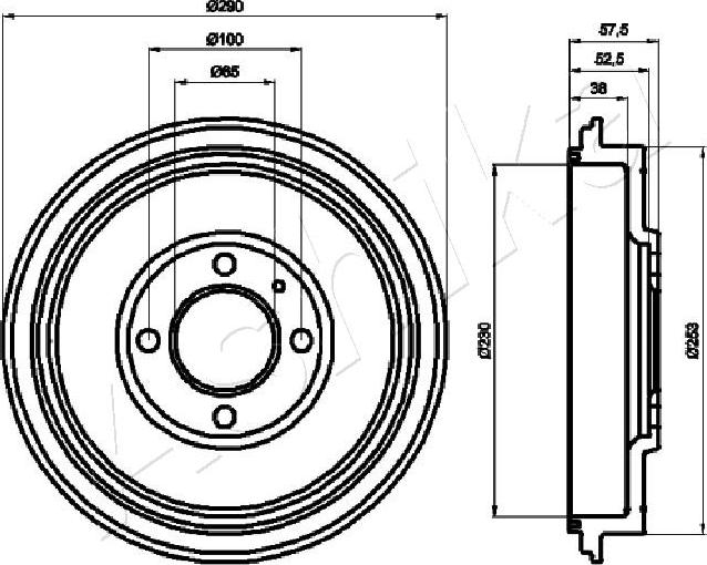 4X4 ESTANFI EST-56-00-0907 - Brake Drum car-mod.net