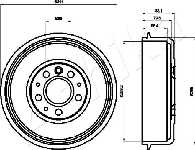4X4 ESTANFI EST-56-00-0914 - Brake Drum car-mod.net