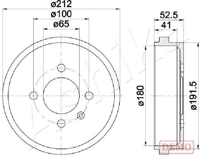 4X4 ESTANFI EST-56-00-0912C - Brake Drum car-mod.net