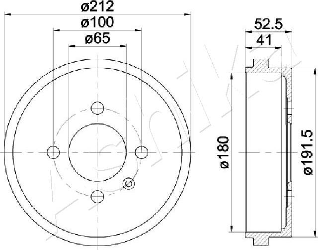 4X4 ESTANFI EST-56-00-0912 - Brake Drum car-mod.net