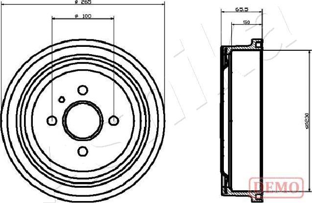 4X4 ESTANFI EST-56-00-0404C - Brake Drum car-mod.net