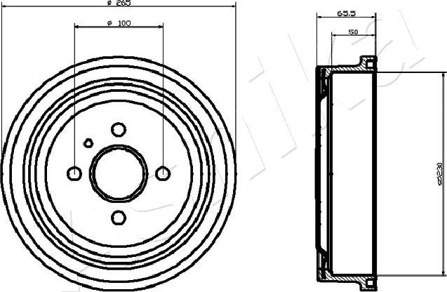 4X4 ESTANFI EST-56-00-0404 - Brake Drum car-mod.net
