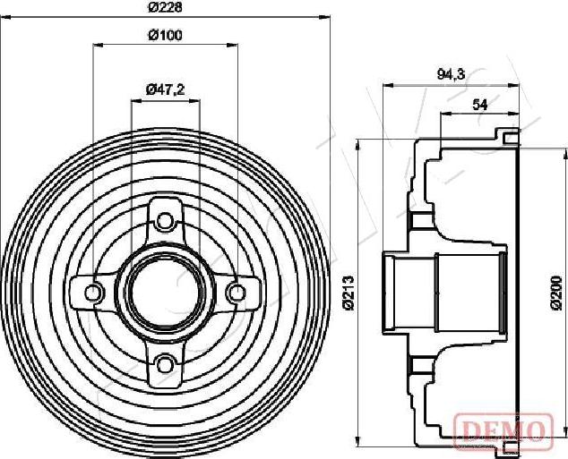 4X4 ESTANFI EST-56-00-0412C - Brake Drum car-mod.net