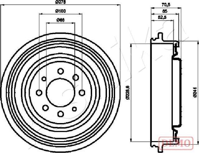 4X4 ESTANFI EST-56-00-0703C - Brake Drum car-mod.net