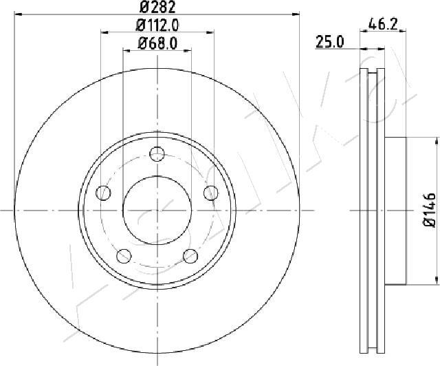 4X4 ESTANFI EST-60-00-0955 - Brake Disc car-mod.net