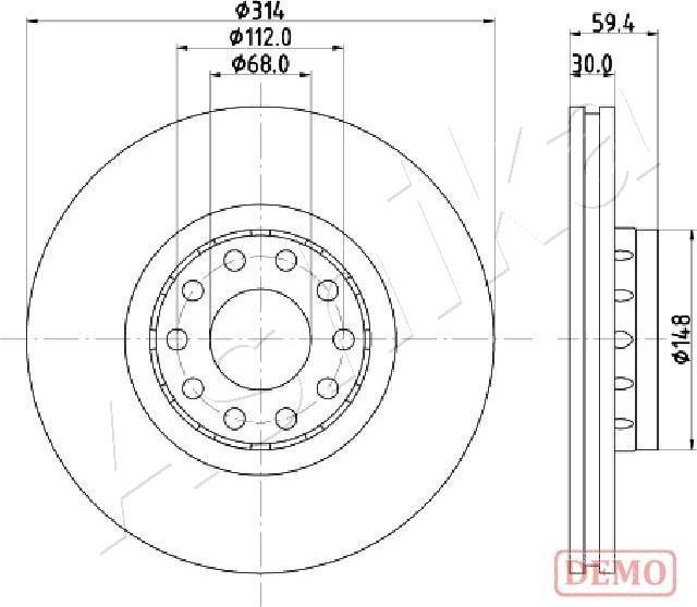 4X4 ESTANFI EST-60-00-0924C - Brake Disc car-mod.net