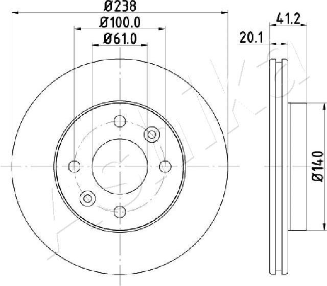 4X4 ESTANFI EST-60-00-0708 - Brake Disc car-mod.net