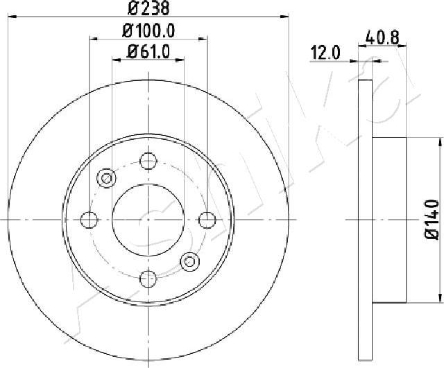4X4 ESTANFI EST-60-00-0714 - Brake Disc car-mod.net