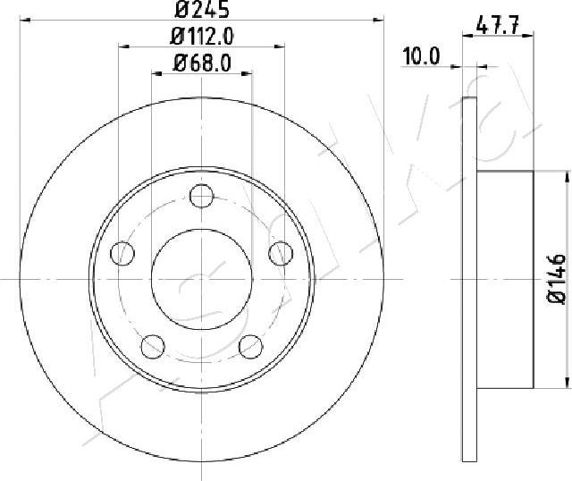 4X4 ESTANFI EST-61-00-0905 - Brake Disc car-mod.net