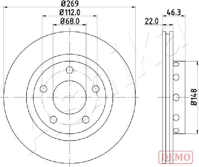 4X4 ESTANFI EST-61-00-0913C - Brake Disc car-mod.net