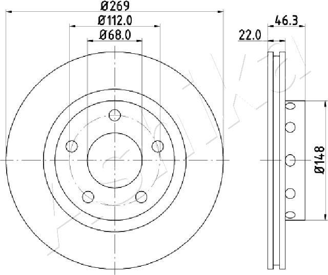 4X4 ESTANFI EST-61-00-0913 - Brake Disc car-mod.net
