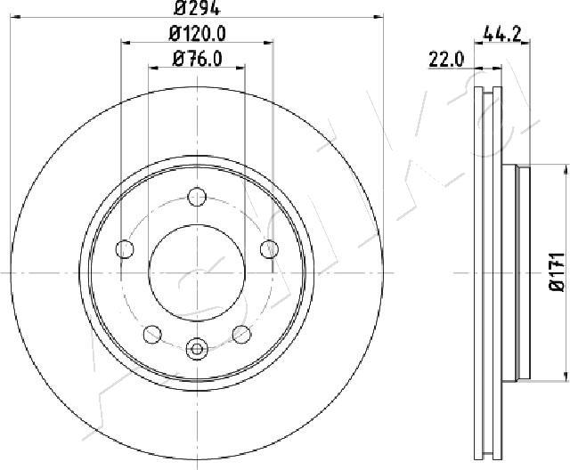 4X4 ESTANFI EST-61-00-0925 - Brake Disc car-mod.net