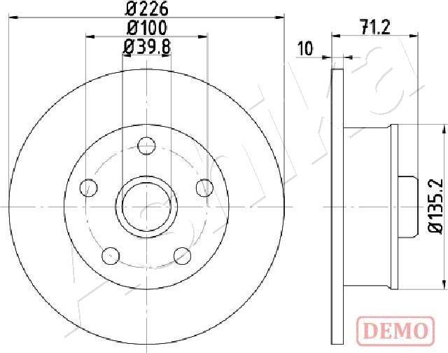 4X4 ESTANFI EST-61-00-0923C - Brake Disc car-mod.net