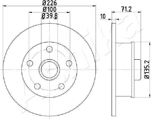 4X4 ESTANFI EST-61-00-0923 - Brake Disc car-mod.net