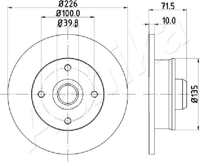 4X4 ESTANFI EST-61-00-0922 - Brake Disc car-mod.net
