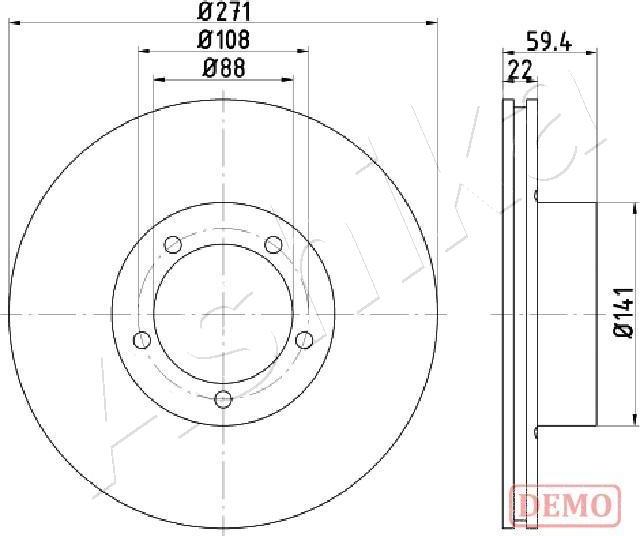 4X4 ESTANFI EST-61-00-0401C - Brake Disc car-mod.net