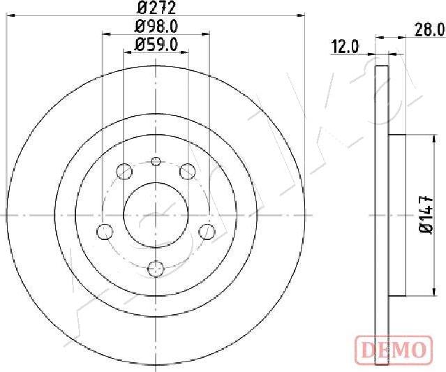 4X4 ESTANFI EST-61-00-0606C - Brake Disc car-mod.net