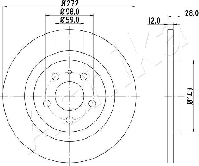 4X4 ESTANFI EST-61-00-0606 - Brake Disc car-mod.net