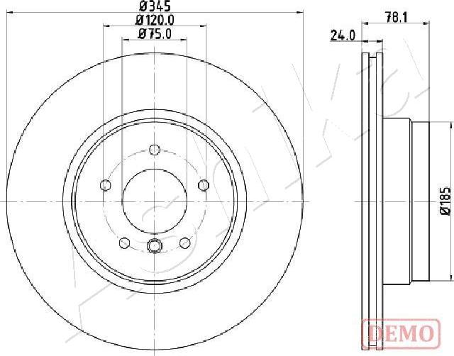 4X4 ESTANFI EST-61-00-0132C - Brake Disc car-mod.net