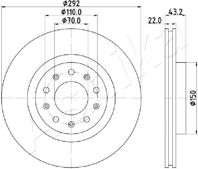 4X4 ESTANFI EST-61-00-0205 - Brake Disc car-mod.net